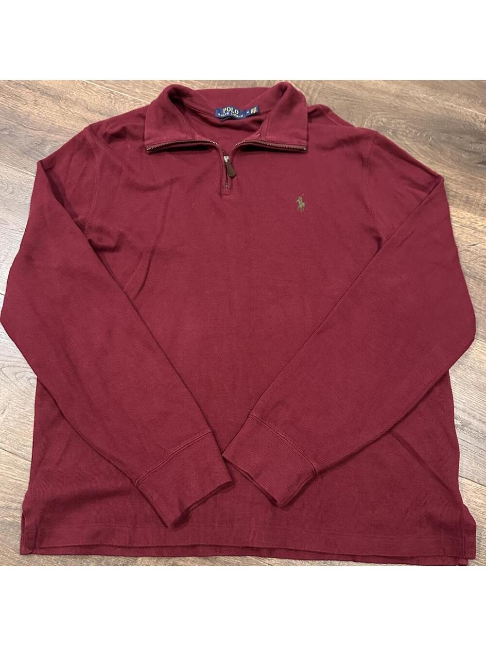 Polo Ralph Lauren Men's Burgundy and Red Sweatshirt